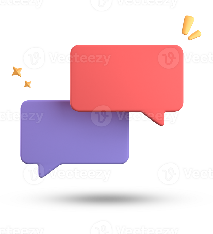 3d rendering of speech bubble, 3D pastel chat icon set. Set of 3d speak bubble. png