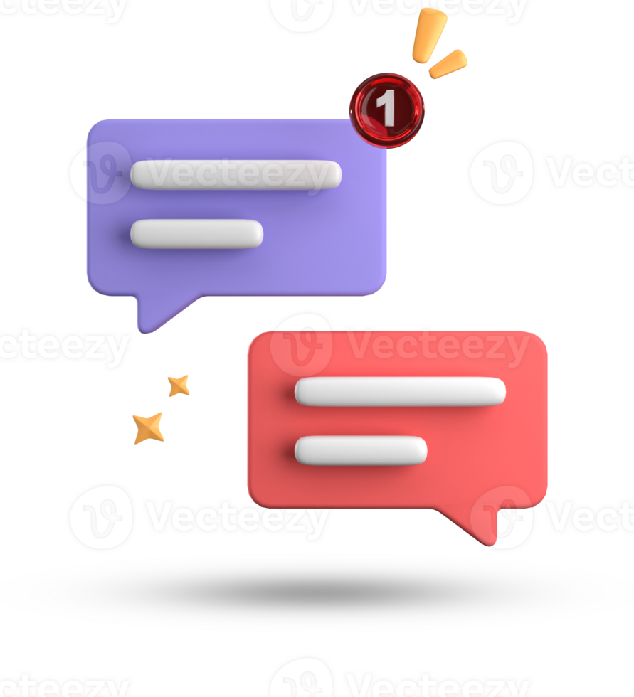 3d rendering of speech bubble, 3D pastel chat icon set. Set of 3d speak bubble. png
