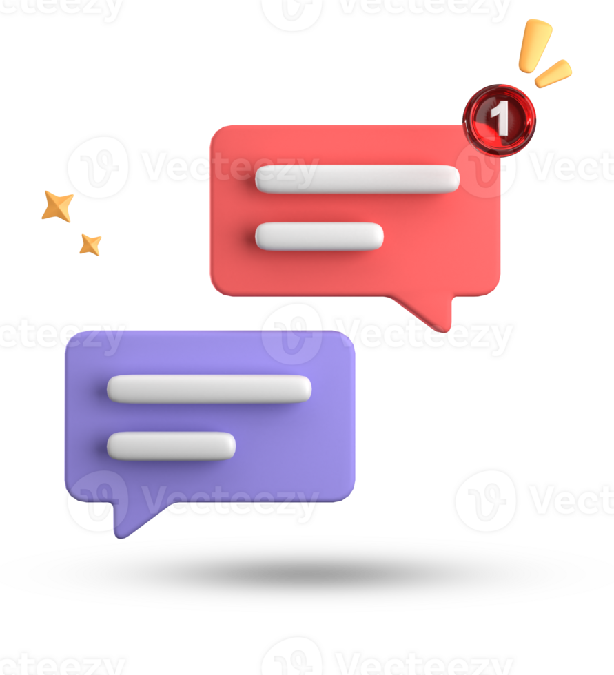 3d rendering of speech bubble, 3D pastel chat icon set. Set of 3d speak bubble. png