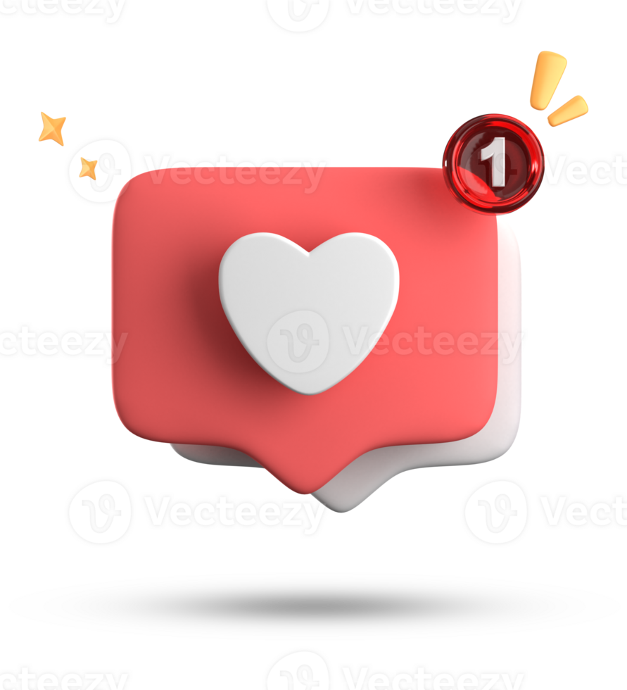 3d rendering of speech bubble love, 3D pastel pink purple chat icon set. Set of 3d speak bubble. png