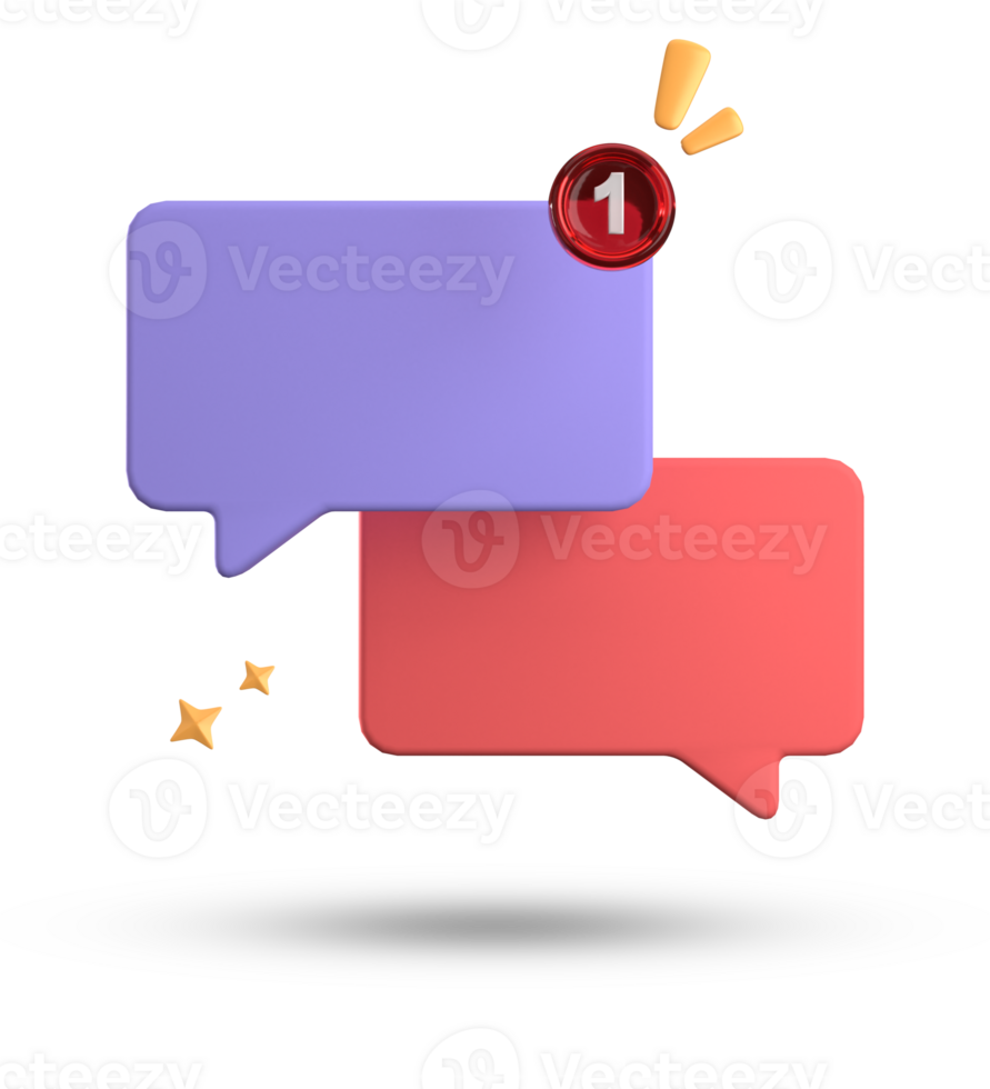 3d rendering of speech bubble, 3D pastel chat icon set. Set of 3d speak bubble. png