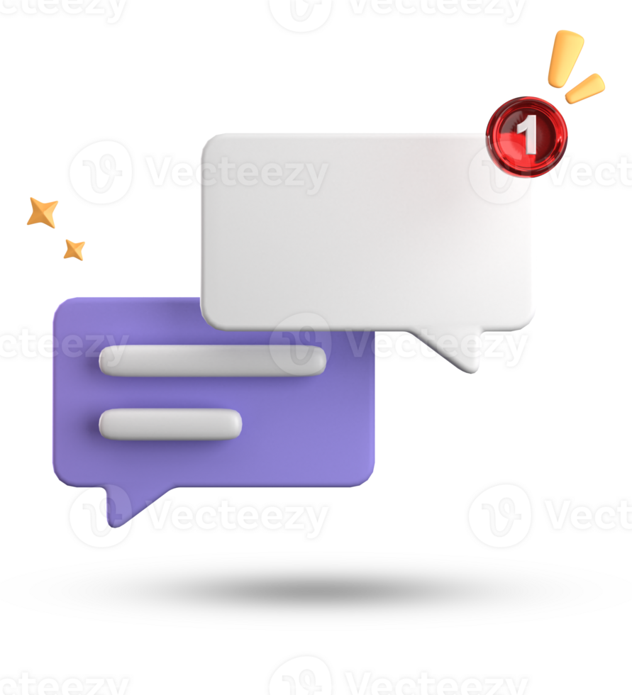 3d rendering of speech bubble, 3D pastel chat icon set. Set of 3d speak bubble. png