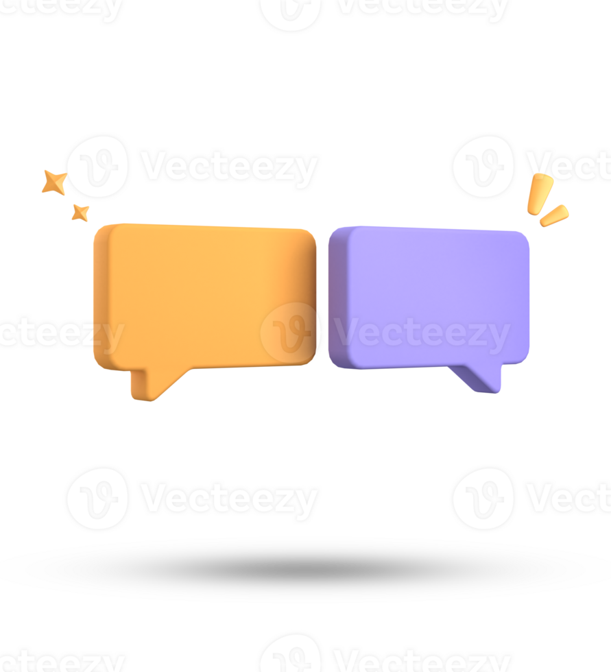 3d rendering of speech bubble, 3D pastel chat icon set. Set of 3d speak bubble. png