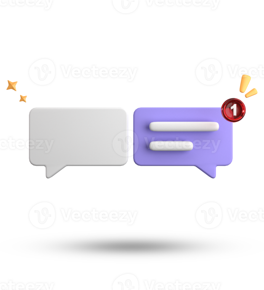3d rendering of speech bubble, 3D pastel chat icon set. Set of 3d speak bubble. png