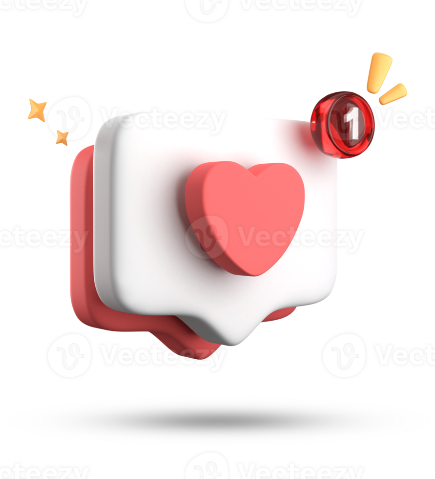 3d rendering of speech bubble love, 3D pastel pink purple chat icon set. Set of 3d speak bubble. png