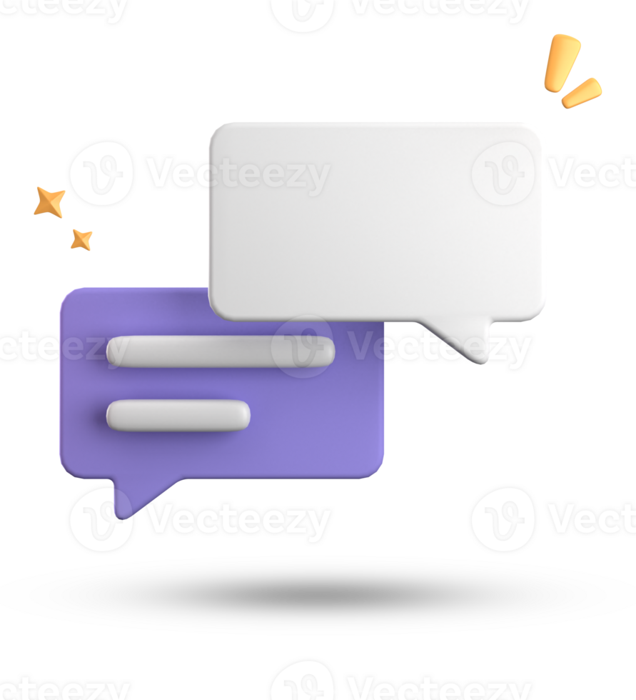 3d rendering of speech bubble, 3D pastel chat icon set. Set of 3d speak bubble. png