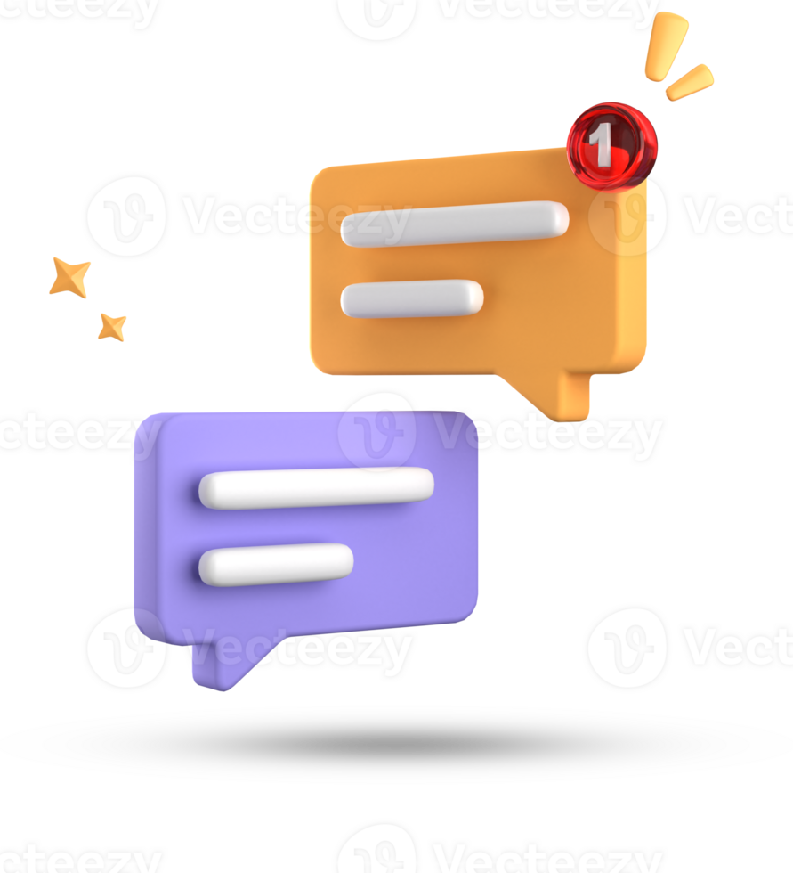 3d rendering of speech bubble, 3D pastel chat icon set. Set of 3d speak bubble. png