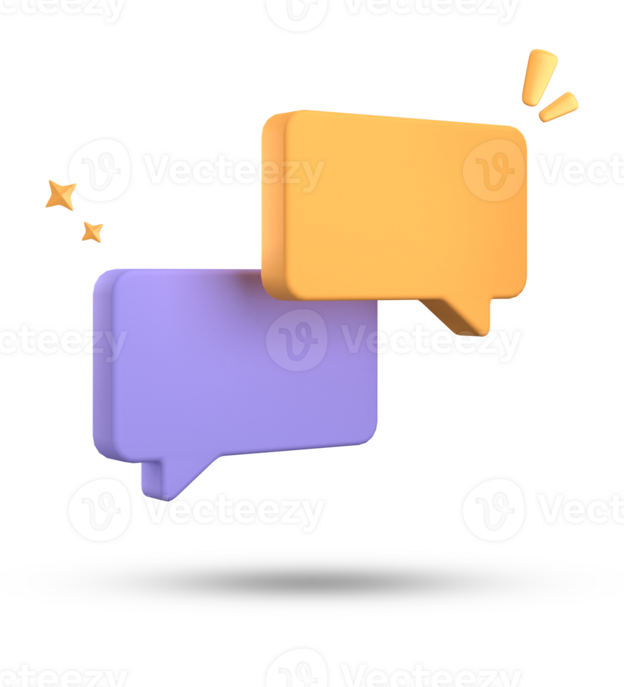 3d rendering of speech bubble, 3D pastel chat icon set. Set of 3d speak bubble. png