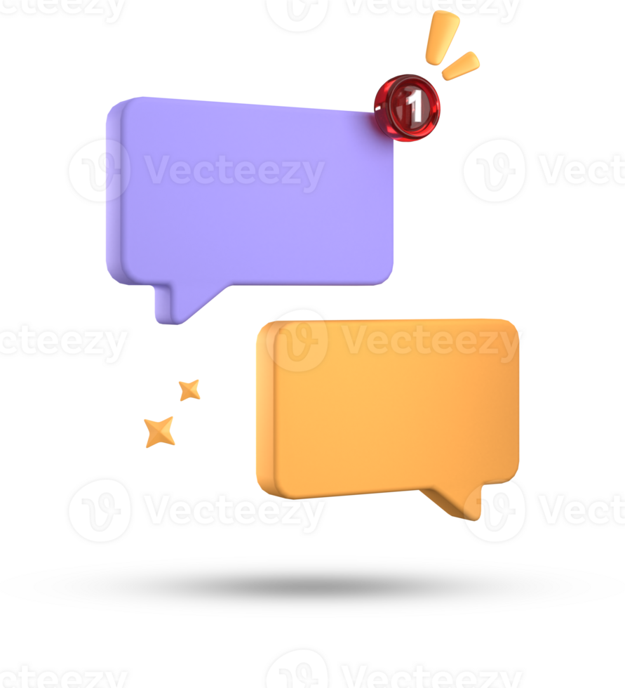 3d rendering of speech bubble, 3D pastel chat icon set. Set of 3d speak bubble. png