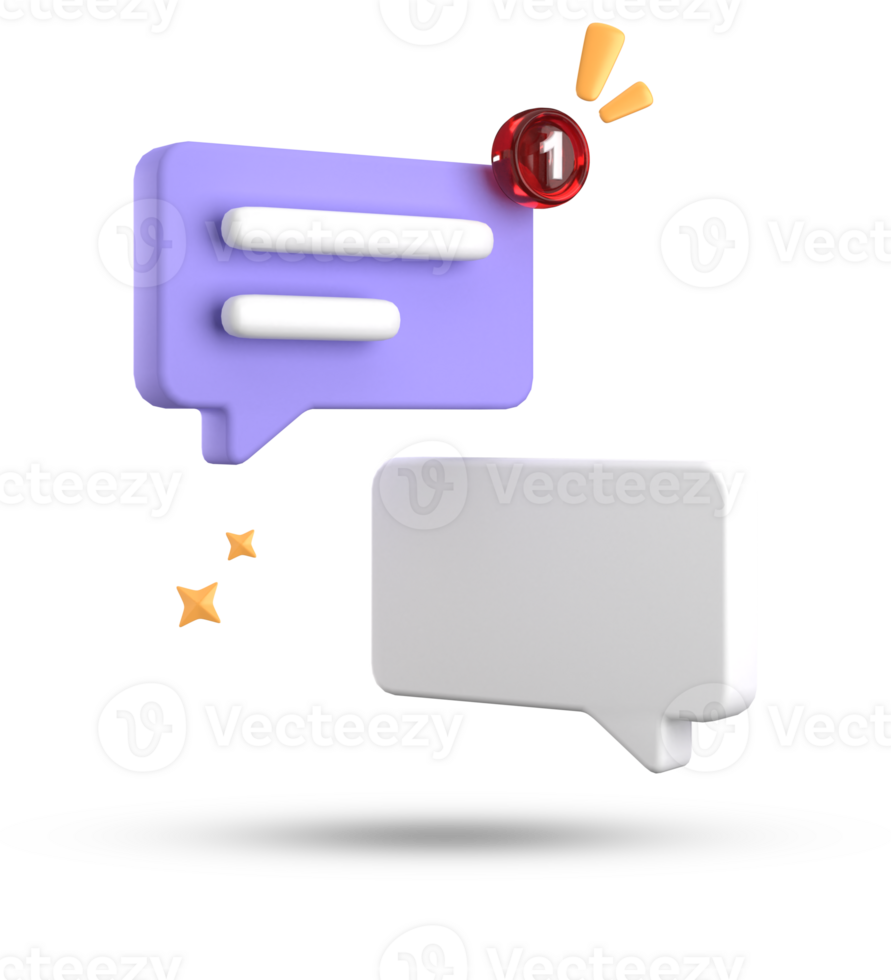 3d rendering of speech bubble, 3D pastel chat icon set. Set of 3d speak bubble. png