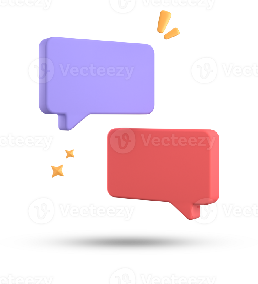 3d rendering of speech bubble, 3D pastel chat icon set. Set of 3d speak bubble. png