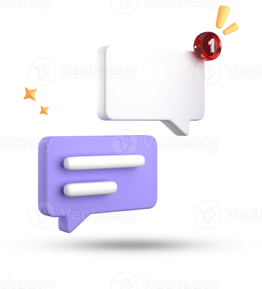 3d rendering of speech bubble, 3D pastel chat icon set. Set of 3d speak bubble. png