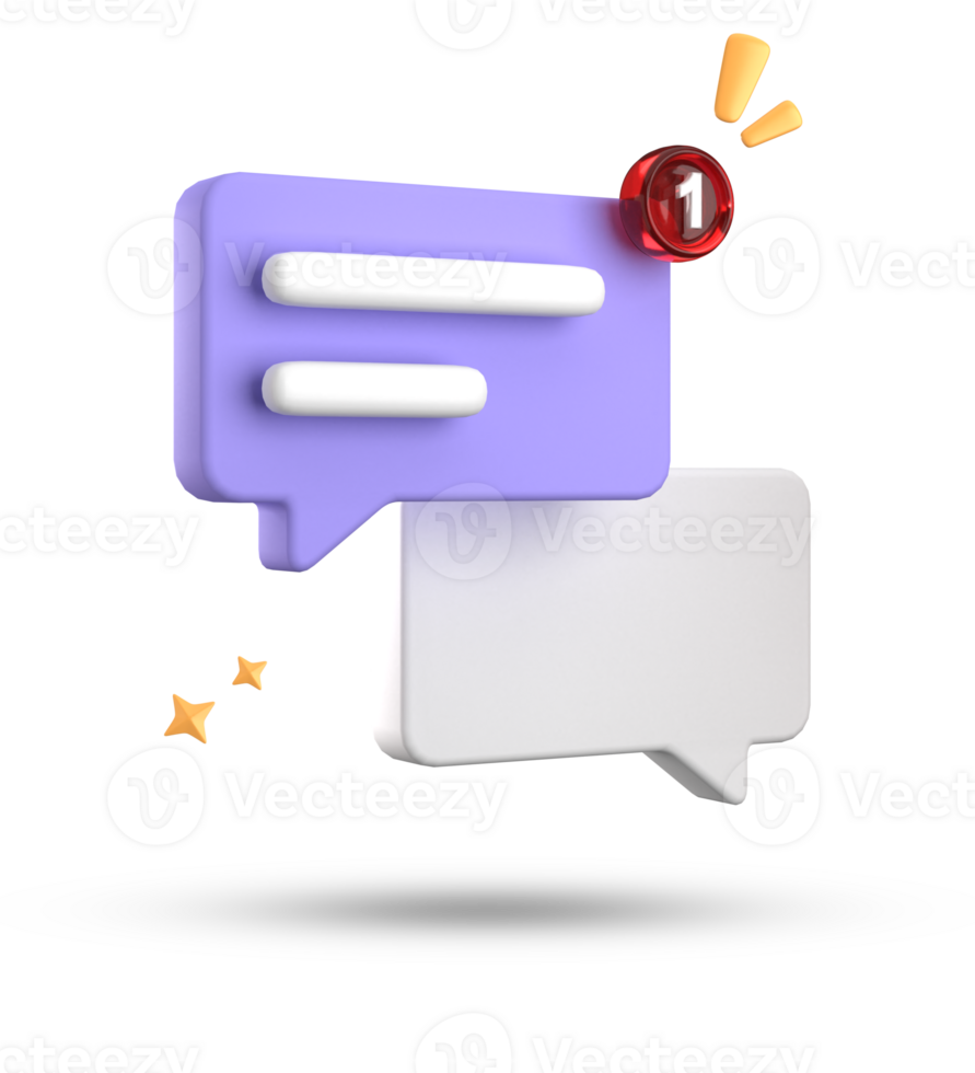 3d rendering of speech bubble, 3D pastel chat icon set. Set of 3d speak bubble. png