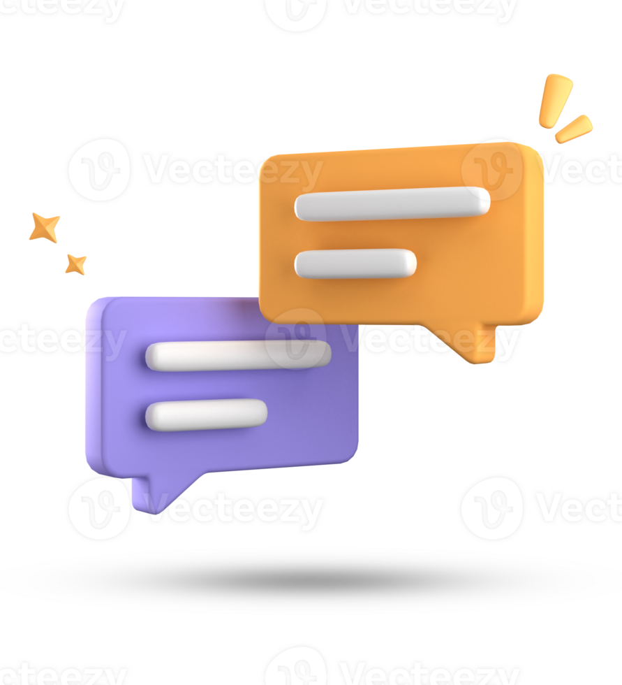 3d rendering of speech bubble, 3D pastel chat icon set. Set of 3d speak bubble. png