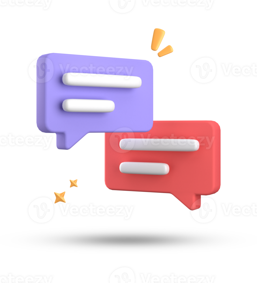 3d rendering of speech bubble, 3D pastel chat icon set. Set of 3d speak bubble. png