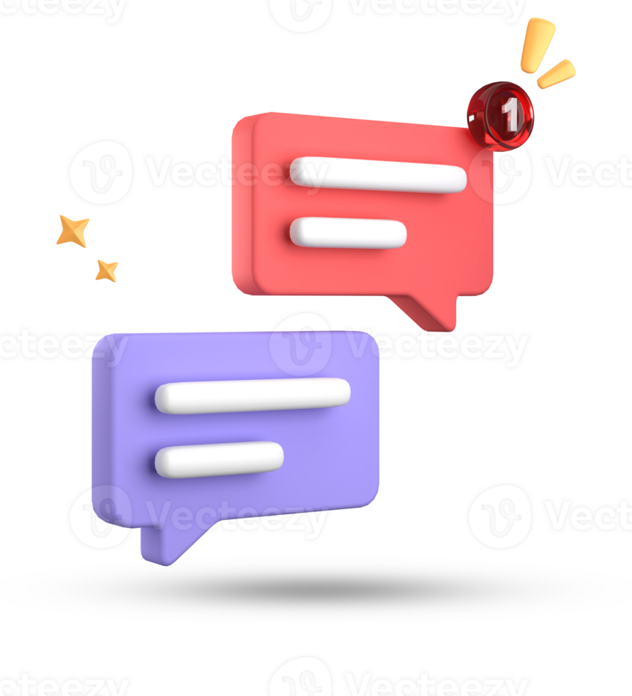 3d rendering of speech bubble, 3D pastel chat icon set. Set of 3d speak bubble. png