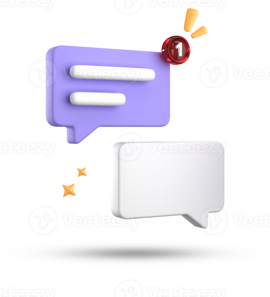 3d rendering of speech bubble, 3D pastel chat icon set. Set of 3d speak bubble. png