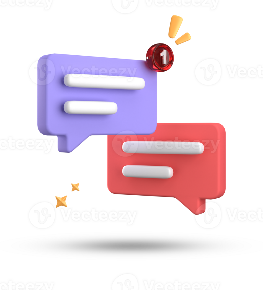 3d rendering of speech bubble, 3D pastel chat icon set. Set of 3d speak bubble. png