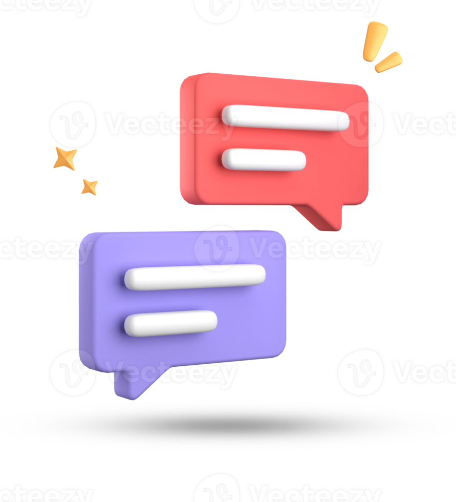 3d rendering of speech bubble, 3D pastel chat icon set. Set of 3d speak bubble. png