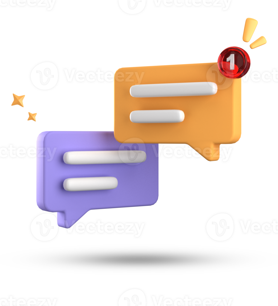 3d rendering of speech bubble, 3D pastel chat icon set. Set of 3d speak bubble. png