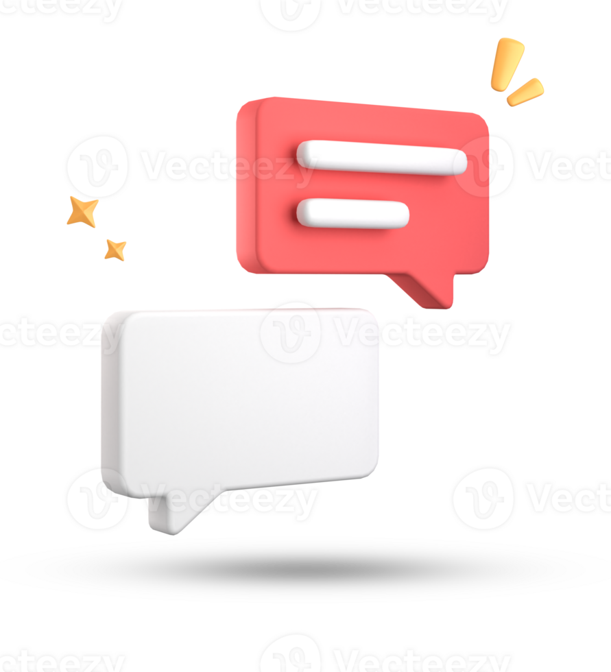 3d rendering of speech bubble, 3D pastel chat icon set. Set of 3d speak bubble. png