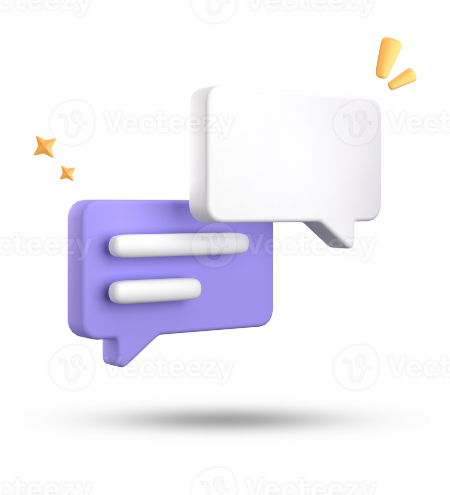 3d rendering of speech bubble, 3D pastel chat icon set. Set of 3d speak bubble. png