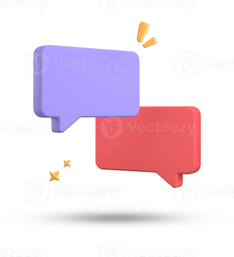 3d rendering of speech bubble, 3D pastel chat icon set. Set of 3d speak bubble. png