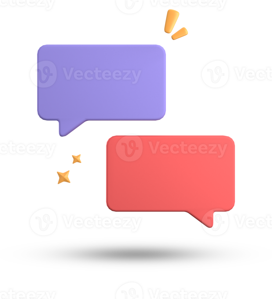 3d rendering of speech bubble, 3D pastel chat icon set. Set of 3d speak bubble. png