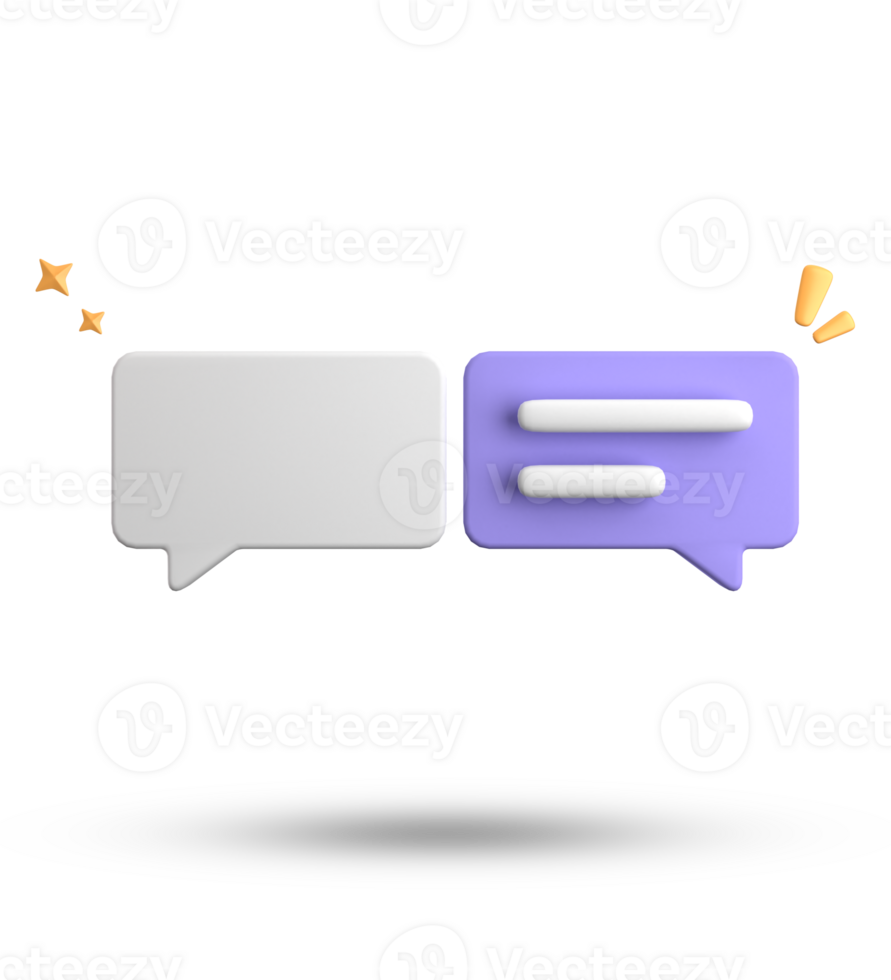 3d rendering of speech bubble, 3D pastel chat icon set. Set of 3d speak bubble. png