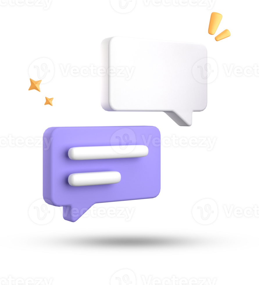 3d rendering of speech bubble, 3D pastel chat icon set. Set of 3d speak bubble. png