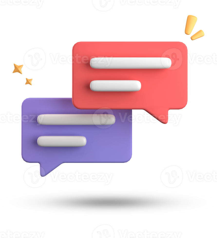 3d rendering of speech bubble, 3D pastel chat icon set. Set of 3d speak bubble. png