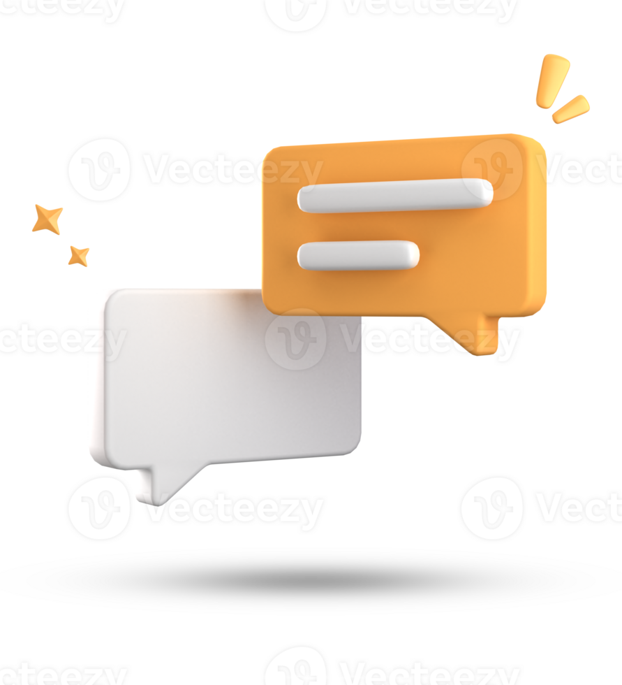 3d rendering of speech bubble, 3D pastel chat icon set. Set of 3d speak bubble. png