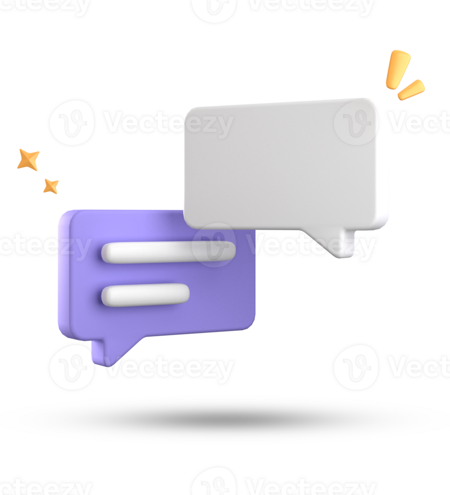 3d rendering of speech bubble, 3D pastel chat icon set. Set of 3d speak bubble. png