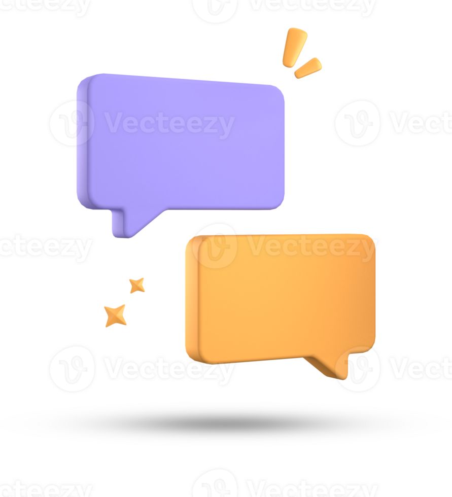 3d rendering of speech bubble, 3D pastel chat icon set. Set of 3d speak bubble. png