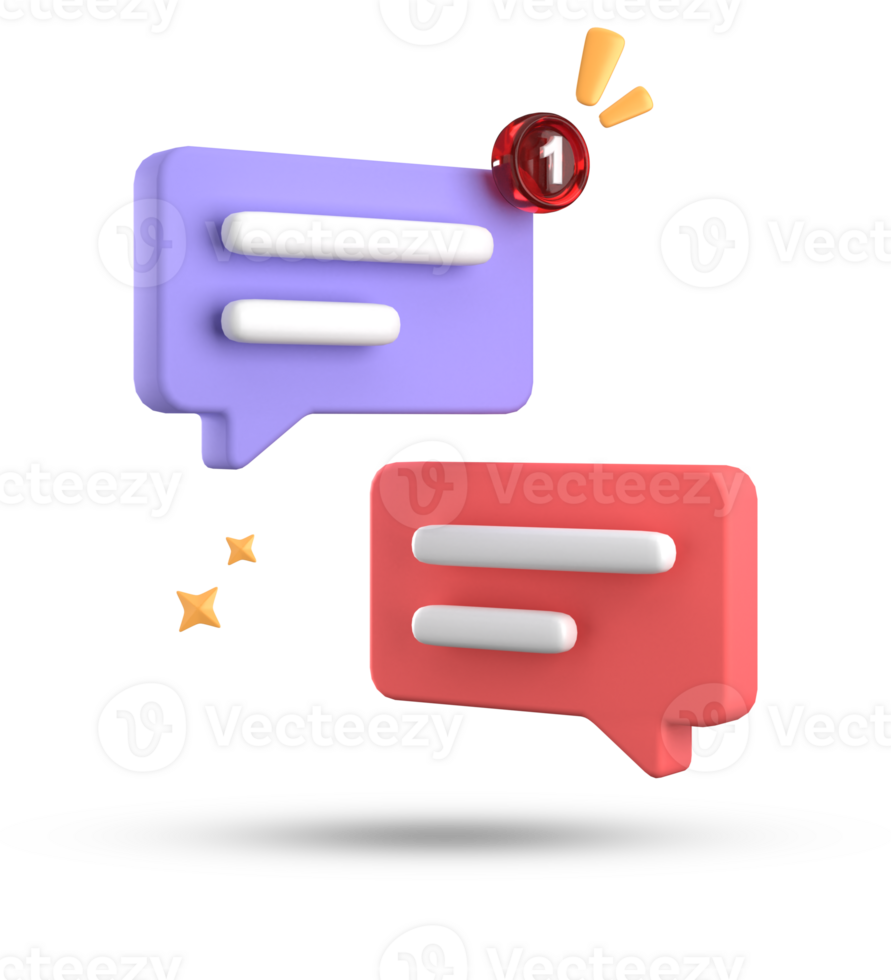 3d rendering of speech bubble, 3D pastel chat icon set. Set of 3d speak bubble. png