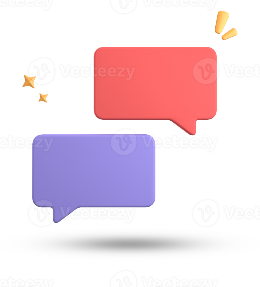 3d rendering of speech bubble, 3D pastel chat icon set. Set of 3d speak bubble. png