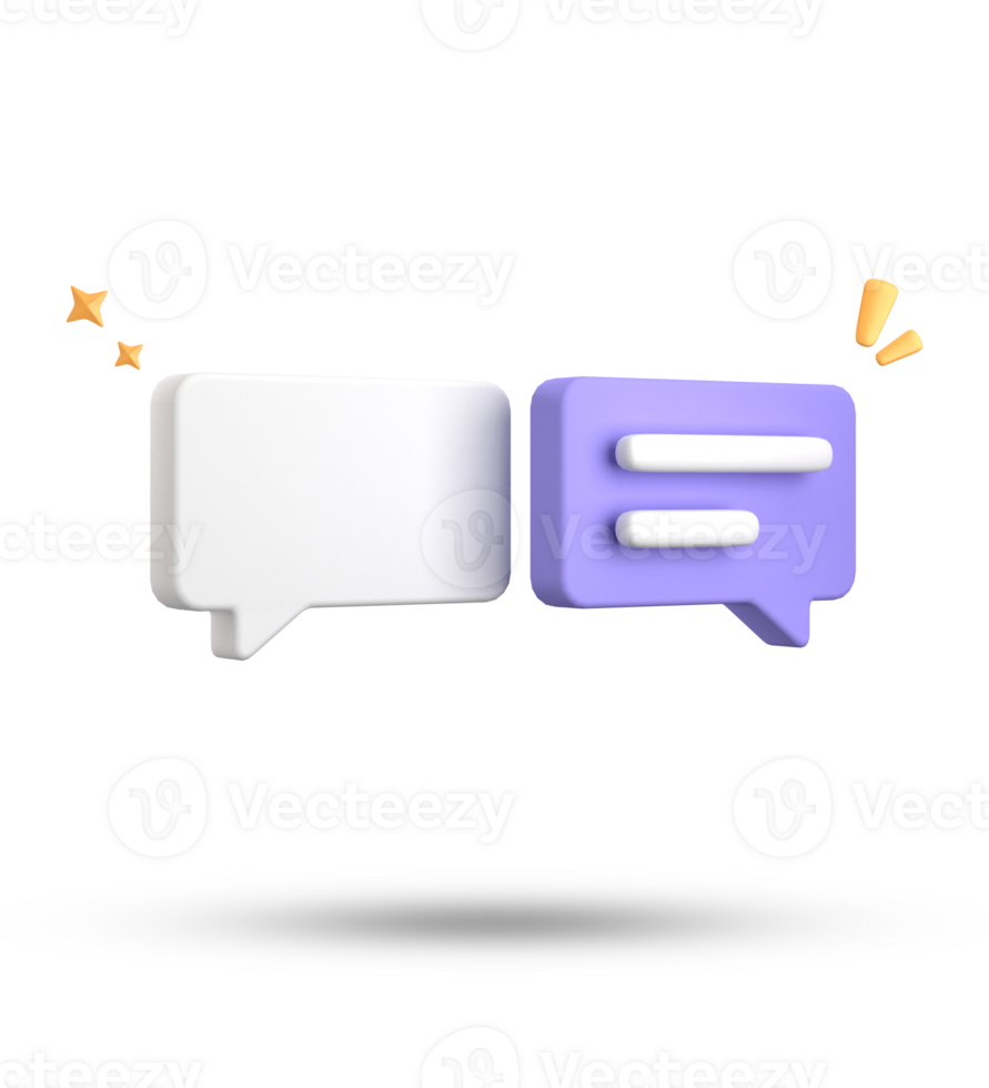 3d rendering of speech bubble, 3D pastel chat icon set. Set of 3d speak bubble. png