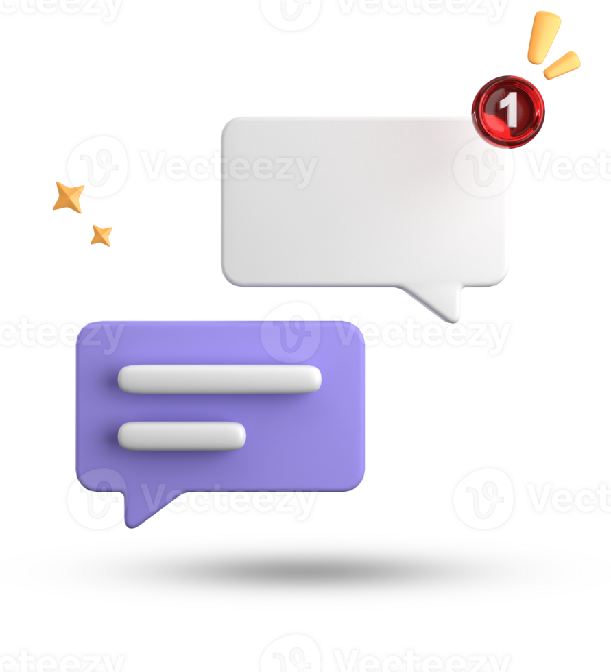 3d rendering of speech bubble, 3D pastel chat icon set. Set of 3d speak bubble. png