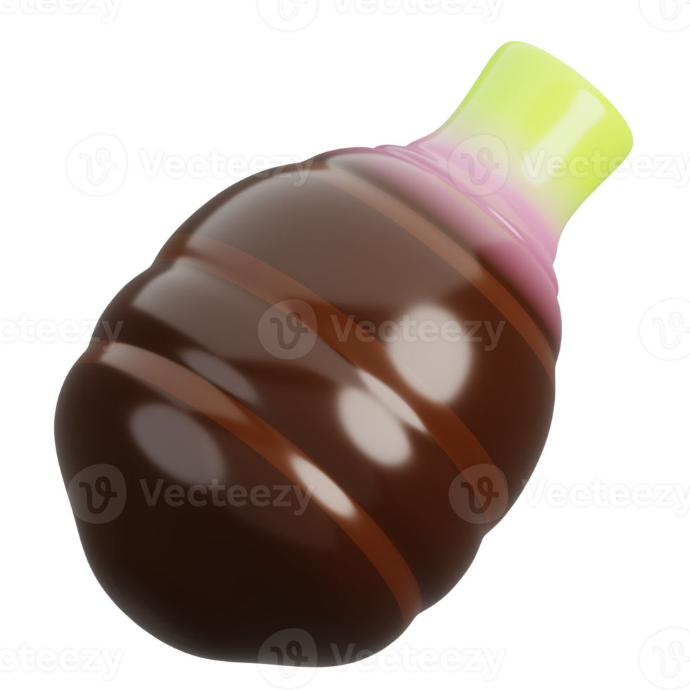 Cartoon fresh taro root vegetable isolated. 3d render illustration. png