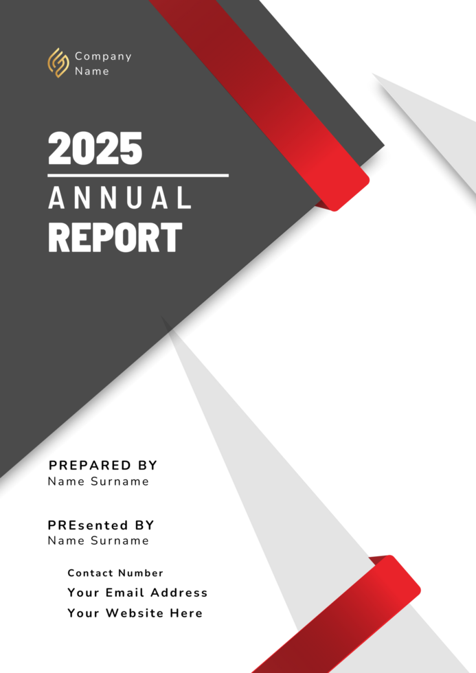 Annual report brochure flyer design PNG template