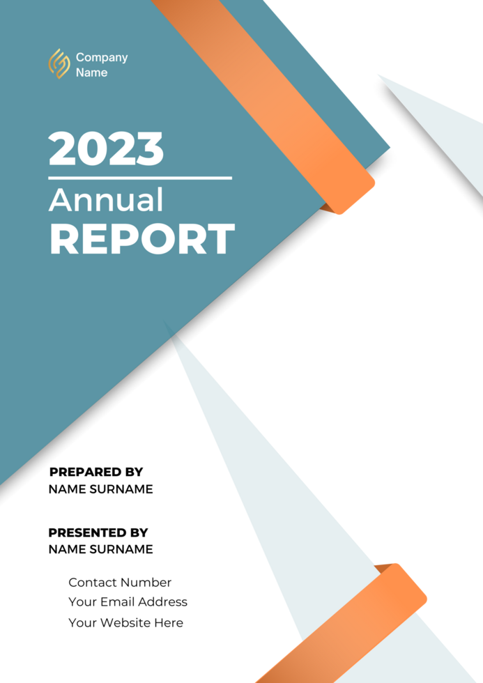jaar- verslag doen van brochure folder ontwerp PNG sjabloon