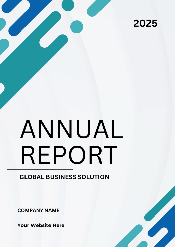 Annual report brochure flyer design PNG template