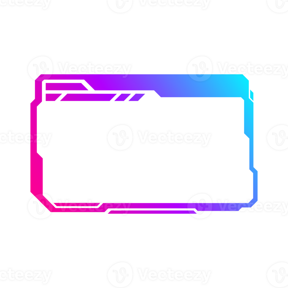 hud Frames futuristisch rahmen. Gradient futuristisch Text rahmen. scifi Rahmen hud. Gradient hud futuristisch rahmen. scifi Digital Bildschirm Grenze. png