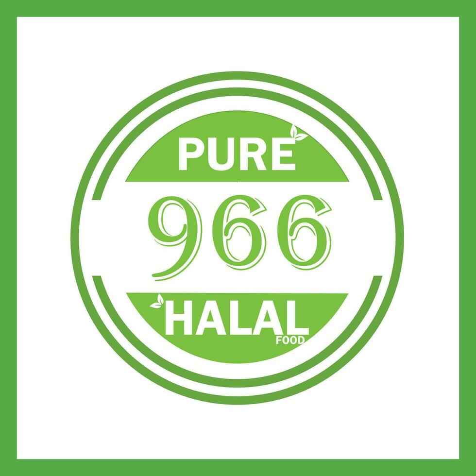 design with halal leaf design 966 vector