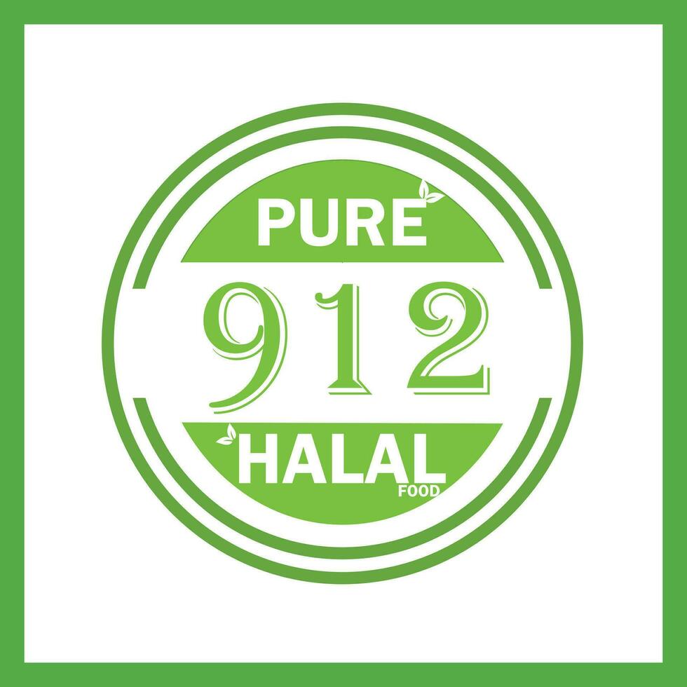 design with halal leaf design 912 vector