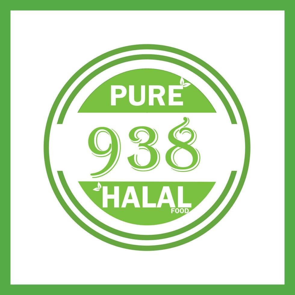 design with halal leaf design 938 vector