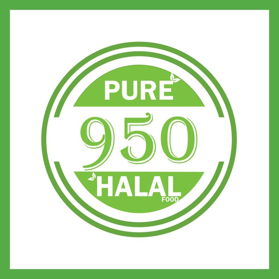 design with halal leaf design 950 vector