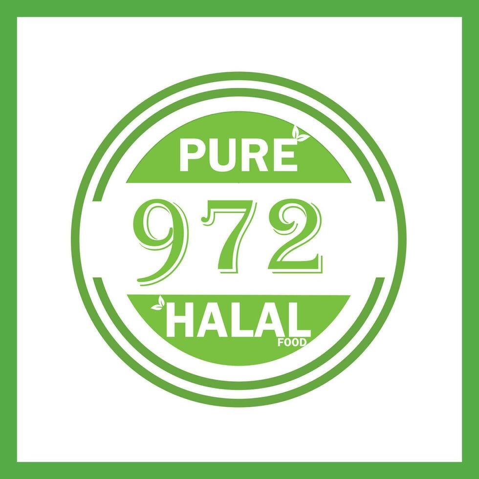 design with halal leaf design 972 vector