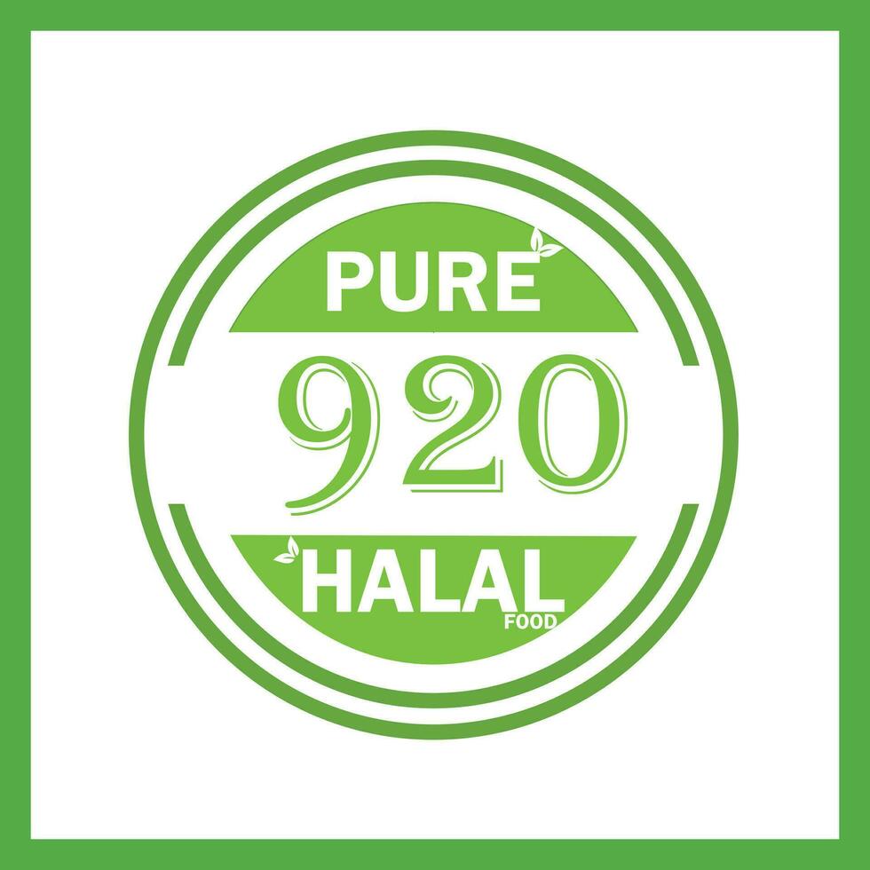design with halal leaf design 920 vector