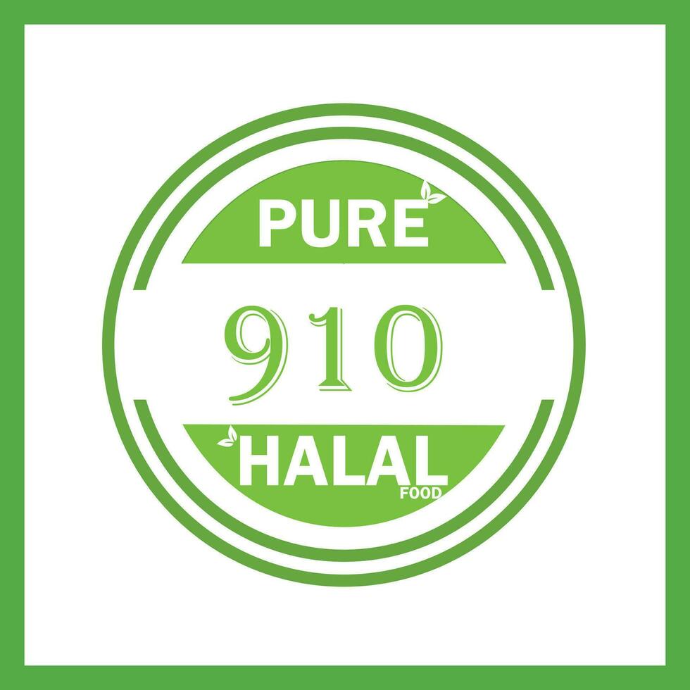 design with halal leaf design 910 vector